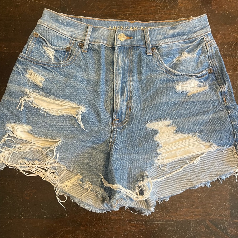 American Eagle Jean Shorts: high rise 90s boyfriend